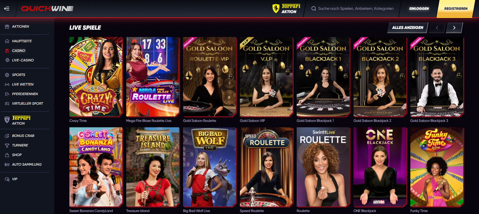 Quick Win – Live-Spiele
